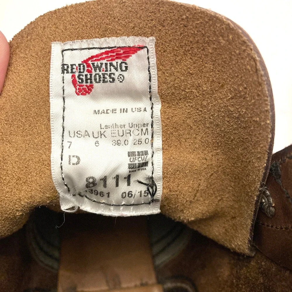 Red Wing Iron Ranger 8111 Amber Harness Work Boots Mens 7D EU 39 Nitrile Sole